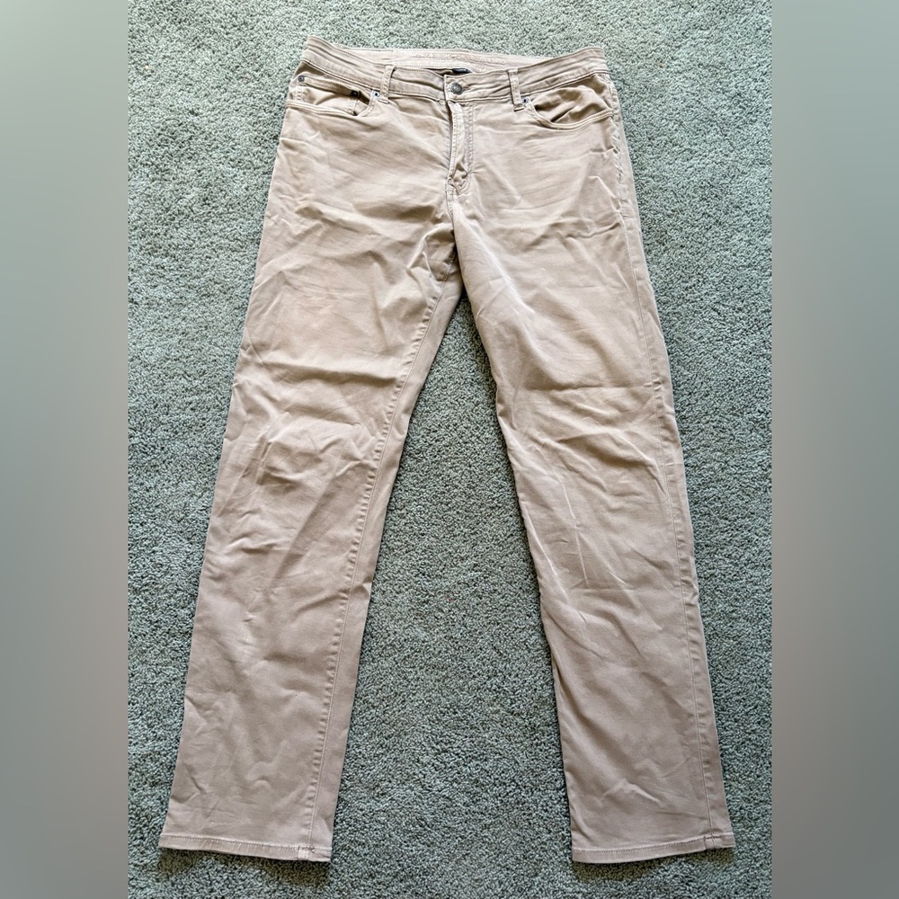 American Eagle Extreme Flex Slim Straight Tan Brown Pants Mens Size 34 Stretch